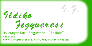 ildiko fegyveresi business card